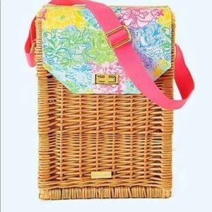 Lilly Pulitzer Wicker Wine Basket
